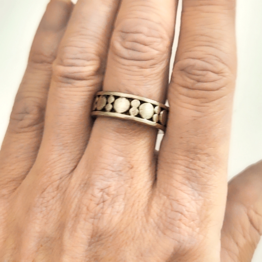 Vintage Sterling Silver Mid-Century Modern Geometric Ring- Size 7.5